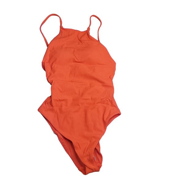 Andie Swim The Asbury Rib One Piece in Siren Red Women's Small NWT - Picture 3 of 10